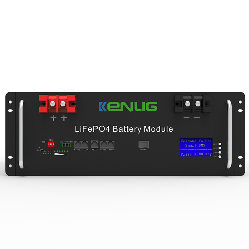 51.2V 100/150/200AH LIFEPO4 LITIUM JON Batterilagringssystem i solenergisystem med LCD