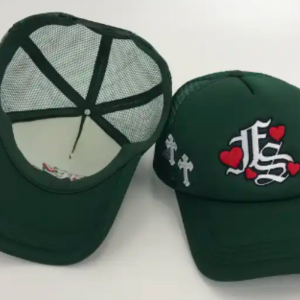 Populär personlighet 3D broderi logotypanpassad skummasklocker, krökta brim polyester tomma lastbils hattar