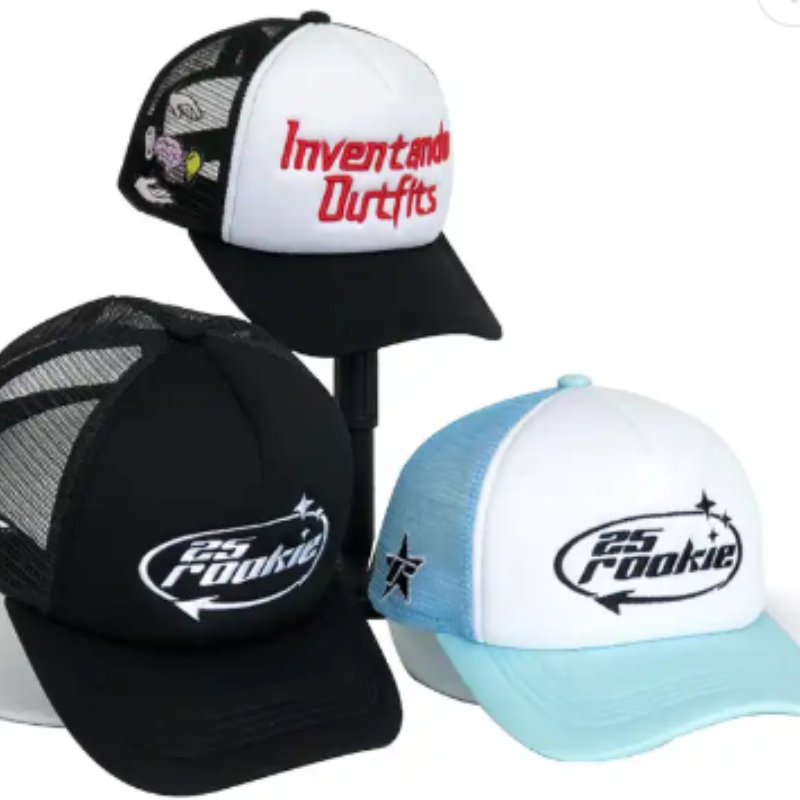 Tillverkare av hög kvalitet anpassad 3D -broderad lastbils cap oem anpassad egen logotyp broderi skum lastbilshatt