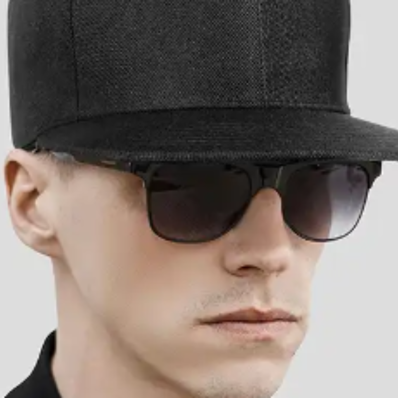 Anpassad logotyp broderi tryck platt grim hatt vanlig tom 5 panel snapback mössor monterad baseballhatt