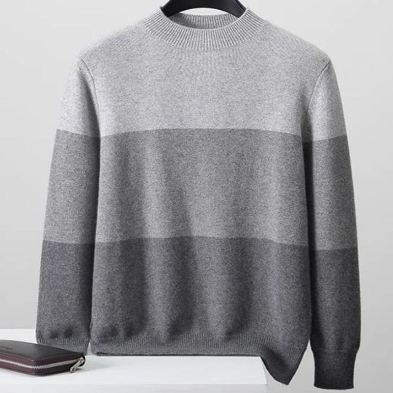 Ren kashmirtröja Men's Half Turtleneck Pullover Autumn Winter Thick Sweater Warm Knit Casual Men's tröja