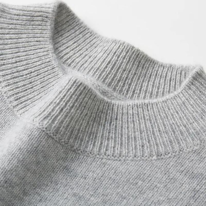 Ren kashmirtröja Men's Half Turtleneck Pullover Autumn Winter Thick Sweater Warm Knit Casual Men's tröja