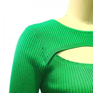 Casual överdimensionerad solid färgbesättning Hals Sexig tröja klänning Kvinnor Klädflickor Pullover Långärmning Knit Topp kvinnliga tröjor