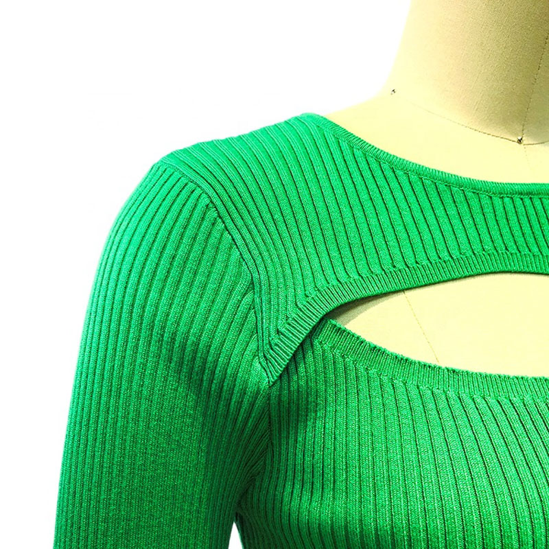 Casual överdimensionerad solid färgbesättning Hals Sexig tröja klänning Kvinnor Klädflickor Pullover Långärmning Knit Topp kvinnliga tröjor