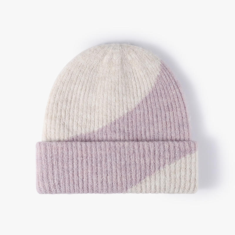 Vinter utomhus enkel kall kvinnlig varm färg ull stickad hatt mode hatt