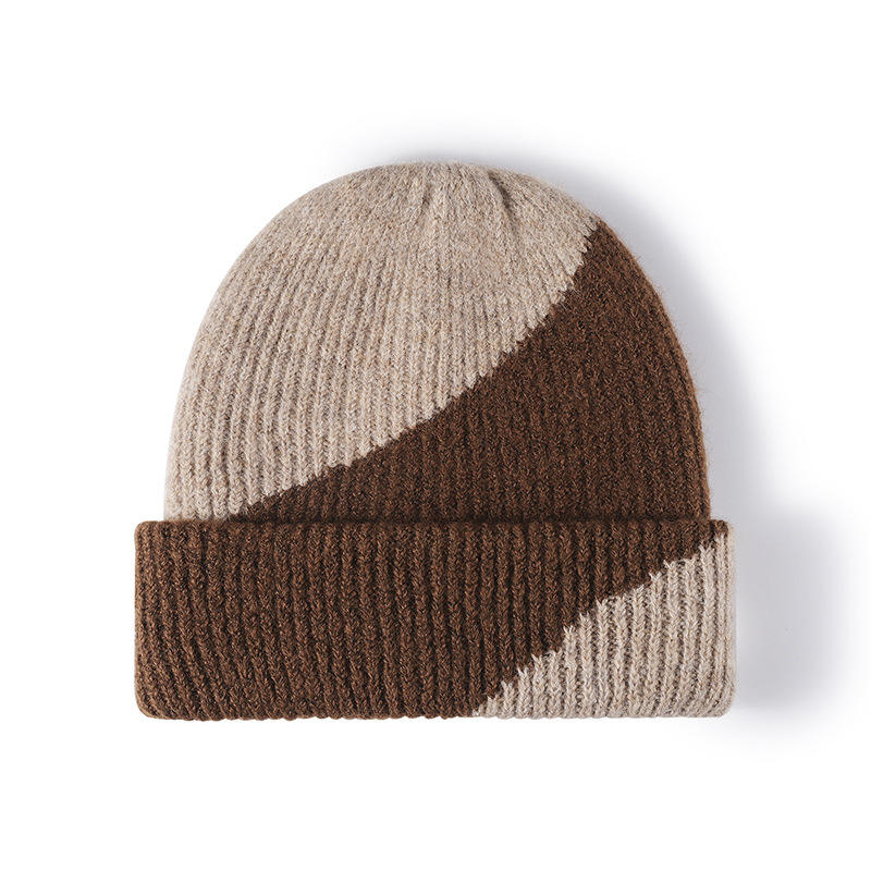Vinter utomhus enkel kall kvinnlig varm färg ull stickad hatt mode hatt