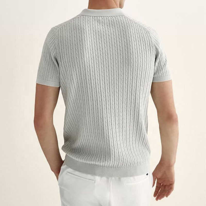 Anpassad superfina designer Summer Short Sleeve Knit Pullover Cotton Men \\ 's tröjor