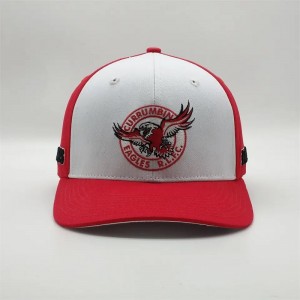 Anpassad högkvalitativ 6 -panel broderier Två ton Pre Curved Brim Hat Low Profile Cotton Dad Baseball Cap