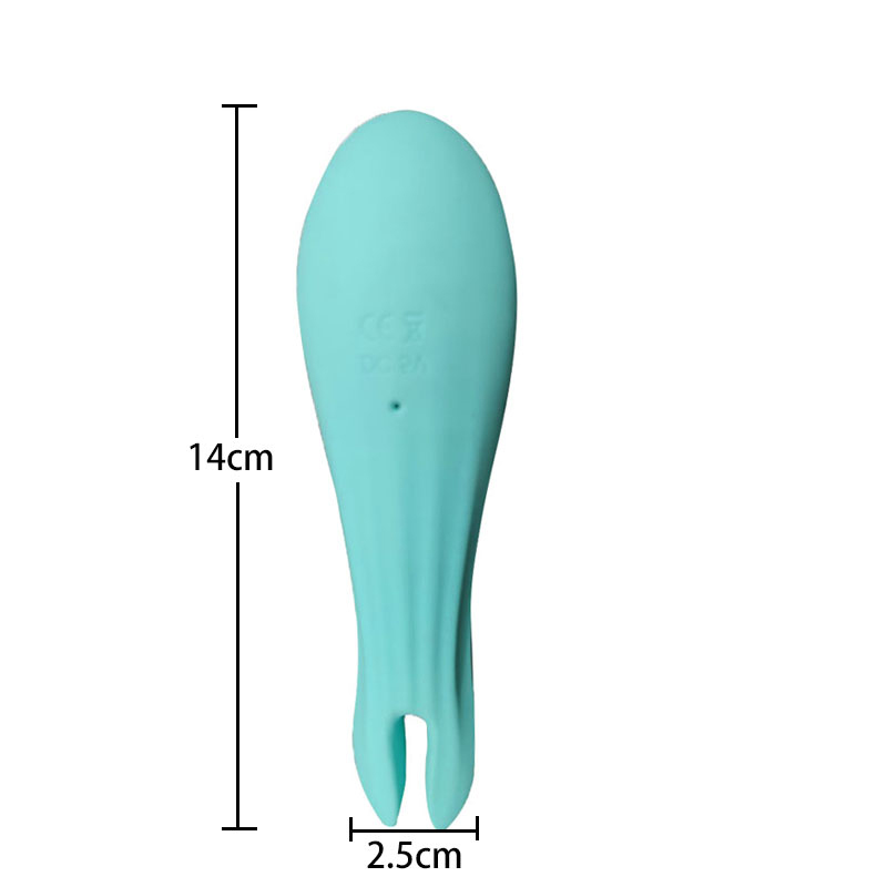 Vuxen sexleksak vibrerande spjutvibrator trollstav (grön liten fiskgaffel)