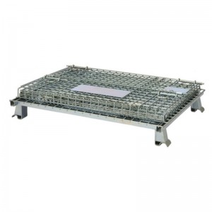 Hopfällbar trådnätbehållare