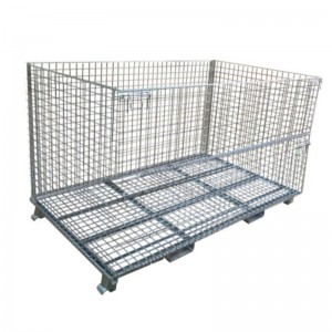 Fällbar trådnätbehållare