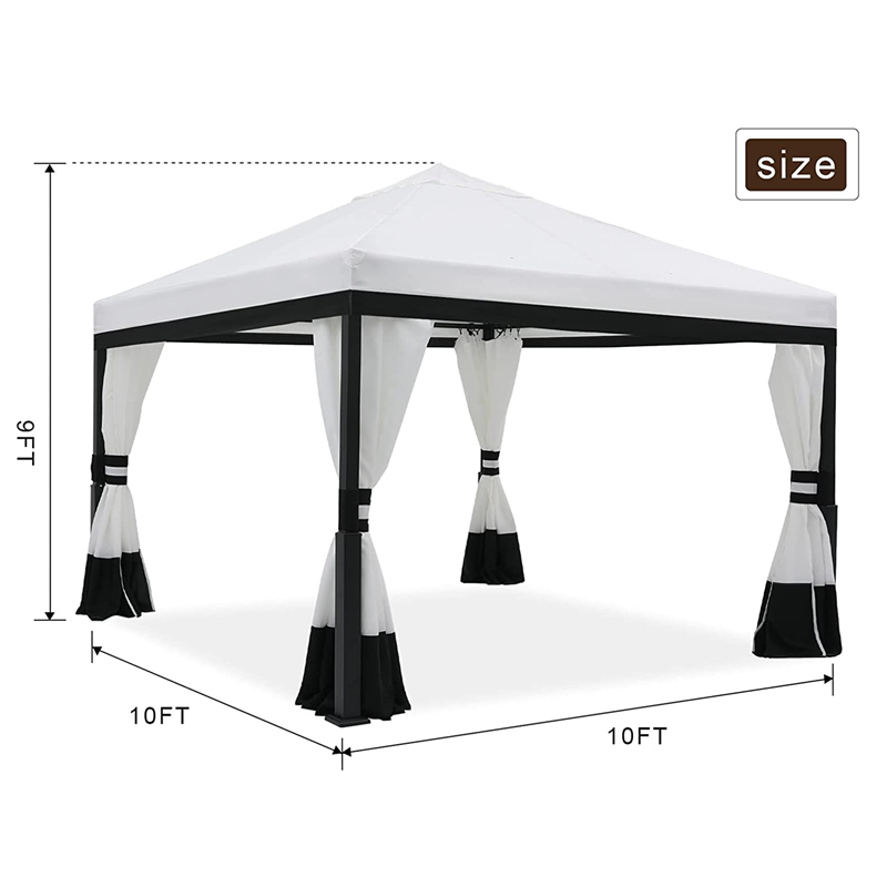 Garden Gazebo med utdragbart tak