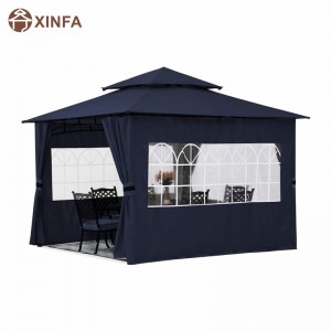 10\'x10 \'utomhus gazebo för uteplats med kyrkans sidoväggar, blå
