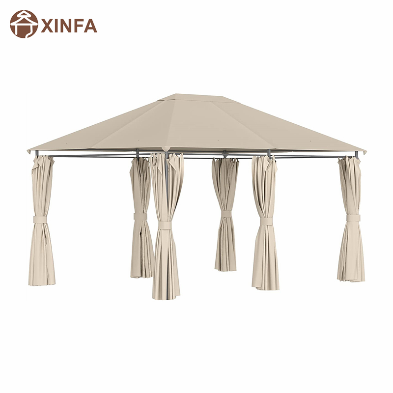 10 \\ 'x 13 \\' utomhus uteplats gazebo kapellskydd med 6 avtagbara sidoväggar, khaki