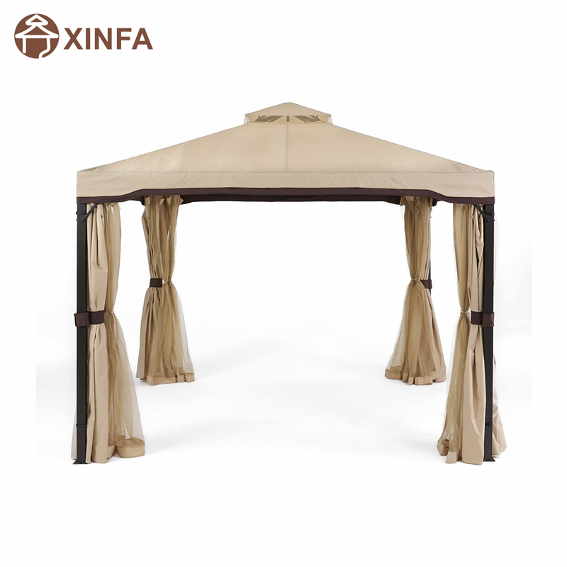 10 \\ 'x 10 \\' Gazebo Block Sun Shade Canopy, Watertent Tent, Outdoor Gazebo med gardiner