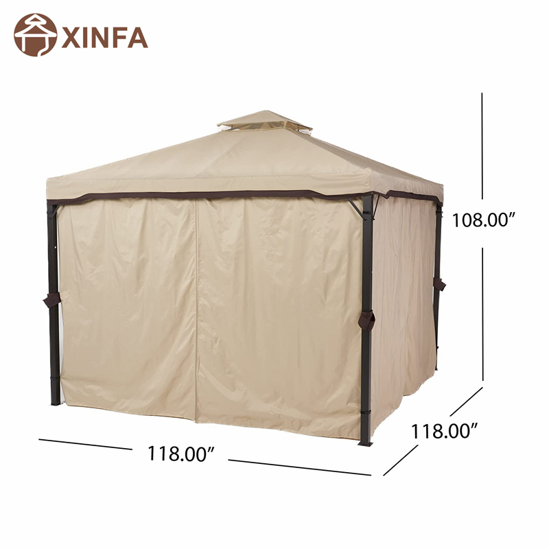 10 \\ 'x 10 \\' Gazebo Block Sun Shade Canopy, Watertent Tent, Outdoor Gazebo med gardiner
