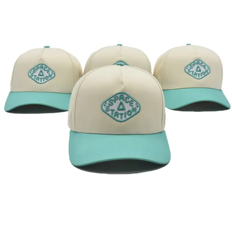 Anpassad grossist 5/6 Panel Strukturerad baseballmössa Hatt Anpassad broderi Logo Baseball Cap