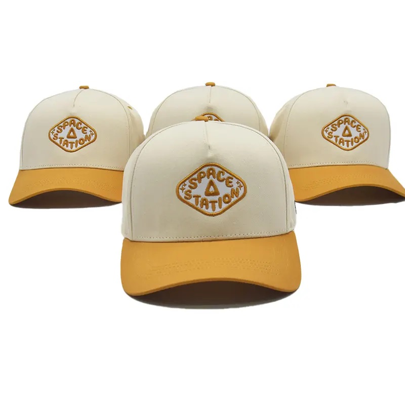 Anpassad grossist 5/6 Panel Strukturerad baseballmössa Hatt Anpassad broderi Logo Baseball Cap