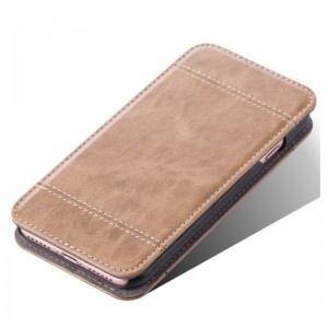 Apple äkta lädertelefonskyddsfodral, vänster och höger flipkortslucka telefonfodral,noll plånbok telefonfodral, iPhone läderfodral