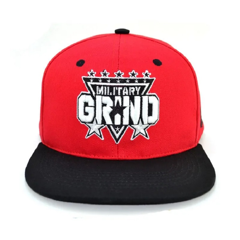Partihandel China Leverantör Anpassad platt broderad snapback -hatt