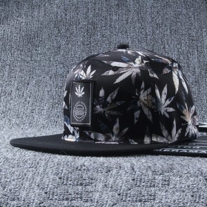 Fabriksanpassningskurva Flat Brim 6 Panel Vattentät Hip Hop Style Nylon Baseball Cap