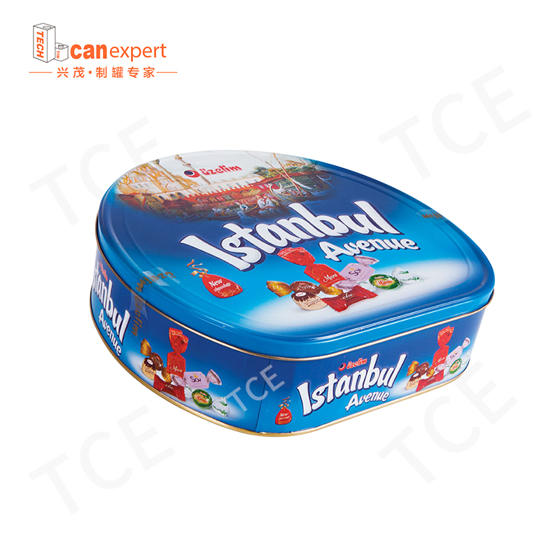 Tin Can Promotion High Quality Gift Metal Packaging Tin Box Custom Luxury Food Grade Hexagon Rectangle Circular Biscuit Chocolat
