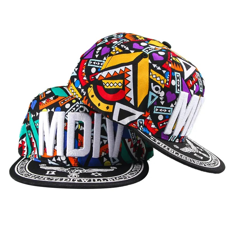 SuperBear High Quality Structured Parent-Child Hat 3D broderi Flat Brim Hip Hop Hat Custom Logo Snapback Sport Hatts Cap