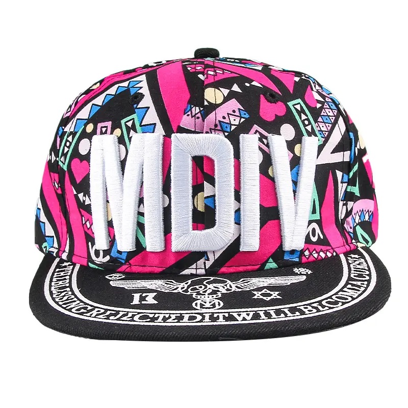 SuperBear High Quality Structured Parent-Child Hat 3D broderi Flat Brim Hip Hop Hat Custom Logo Snapback Sport Hatts Cap