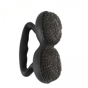 BBQ grillborste rostfritt tråd med plasthandtag