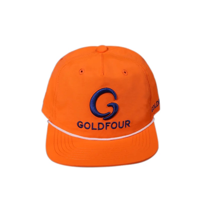 Partihandel anpassad snabb torr 5 panel 3D broderi ostrukturerad sportnylon löpande hatt snapback cap med rep