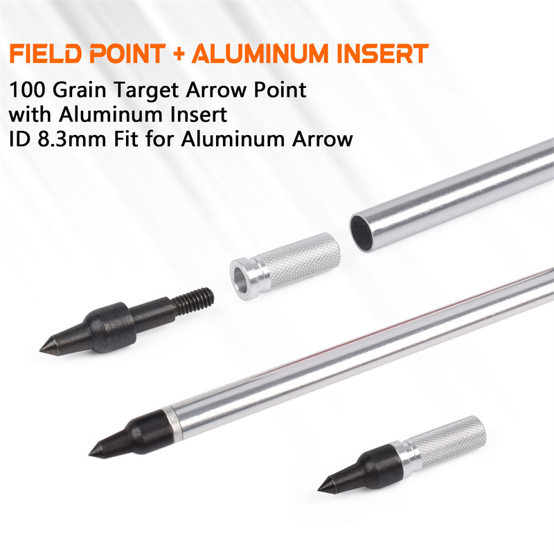 Elongarrow 100Grain Skruv pilspetsar och aluminiuminsatser