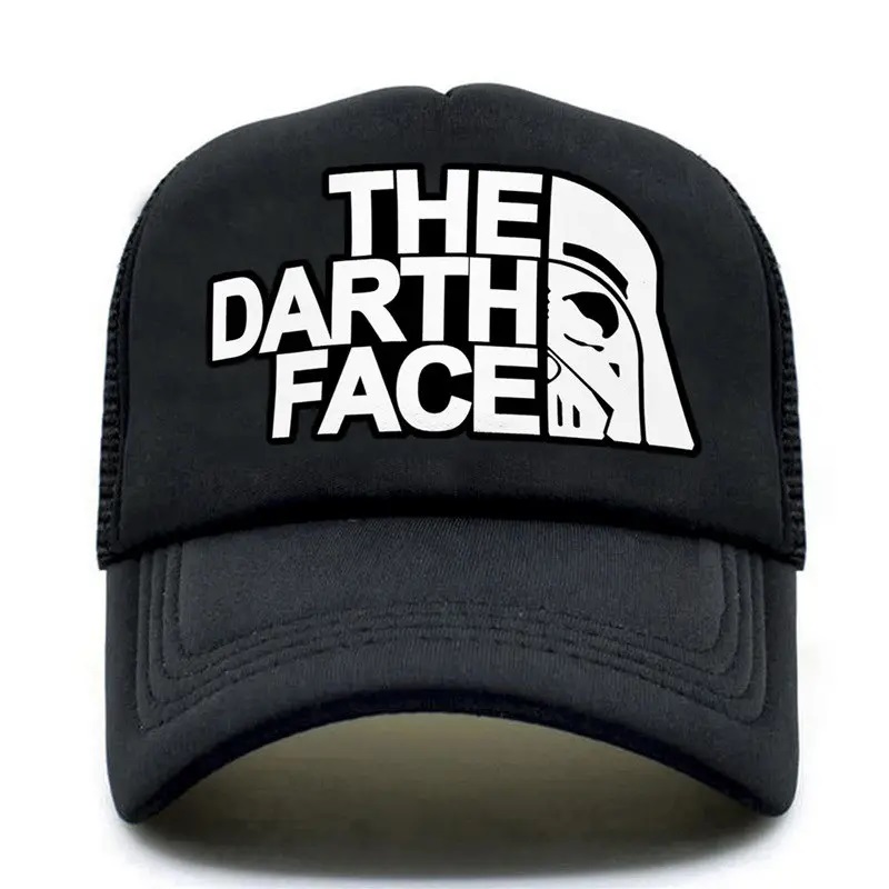 Darth Trucker Cap Star Cap Men rolig ansikte Hat Baseball Caps Cool Summer Mesh Net Hatt för män