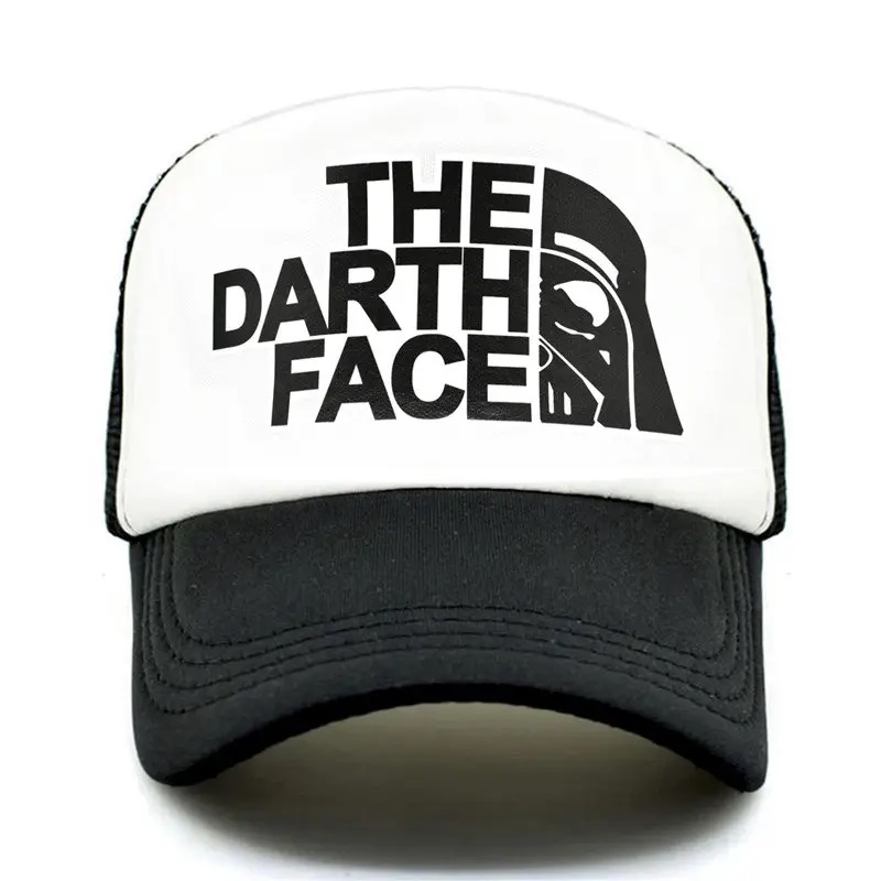 Darth Trucker Cap Star Cap Men rolig ansikte Hat Baseball Caps Cool Summer Mesh Net Hatt för män