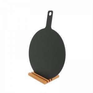 Wood Fiber Pizza Board Food Serving Board med handtag Pizza Cutting Board Wood Board