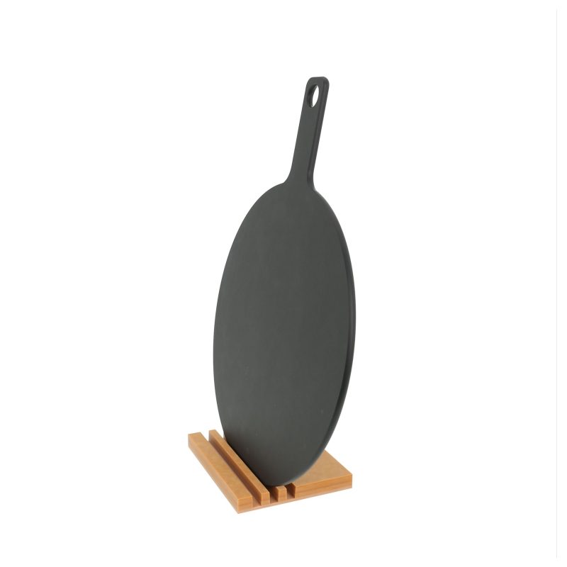 Wood Fiber Pizza Board Food Serving Board med handtag Pizza Cutting Board Wood Board