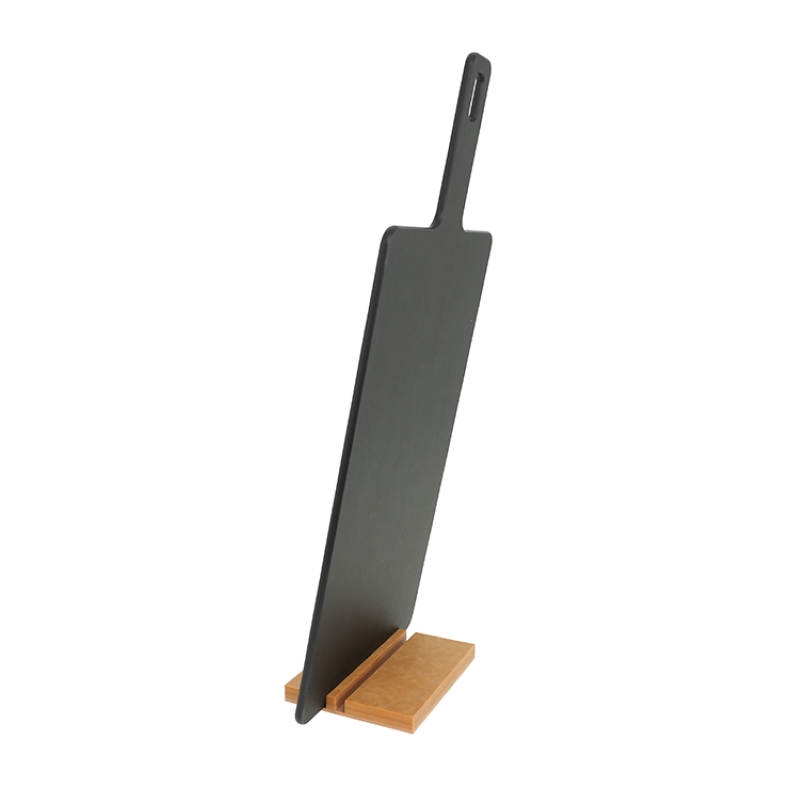 Träfiber Epikurean Pizza Cutting Board Diskmaskin Säker värmebeständig Eco Friendly Juice Groove Choping Board med handtag