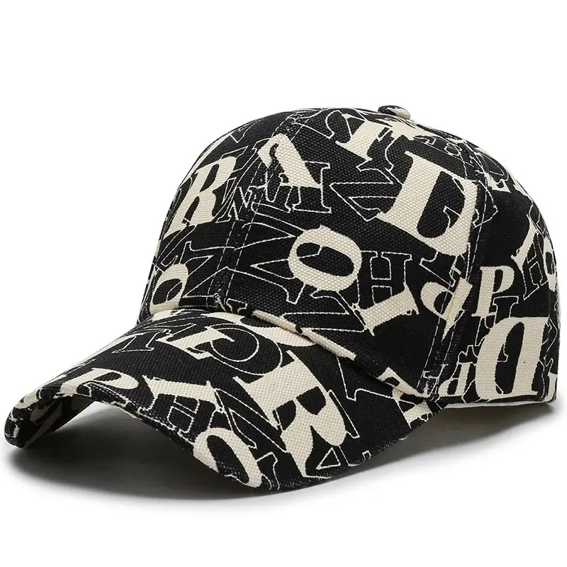 Koreanskny brev 6-panel hattar snapback sport kepsar baseball bomullslätt hattar för män kvinnor