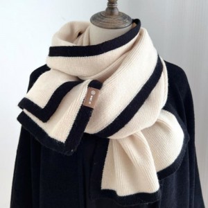 Vinter halsduk stickad anpassad varm kontrastfärg mjuk kvinnor stickade halsdukar