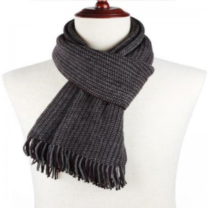 Modeviskos bomull rayon tjock anpassad kashmirstickning halsdukar