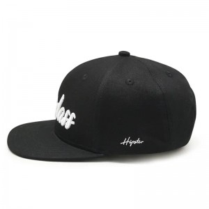 OEM Design Flat Brim 6 Panel Custom 3D broderi Logo Hip Hop Cap Snapback Hat For Men