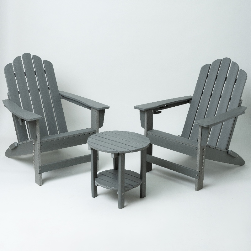 Utomhusmöbler hdpe adirondack stol med grå
