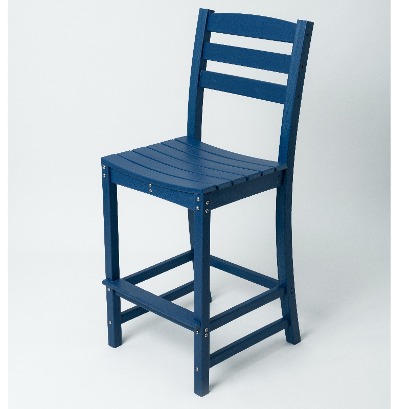 Hög Adirondack -stol med blå färg