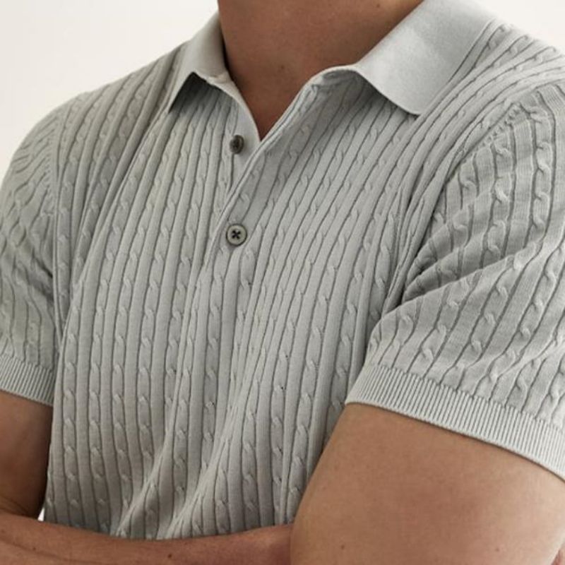 Anpassad designer Summer Short Sleeve Knit Pullover Cotton Men \\\\ 's tröjor