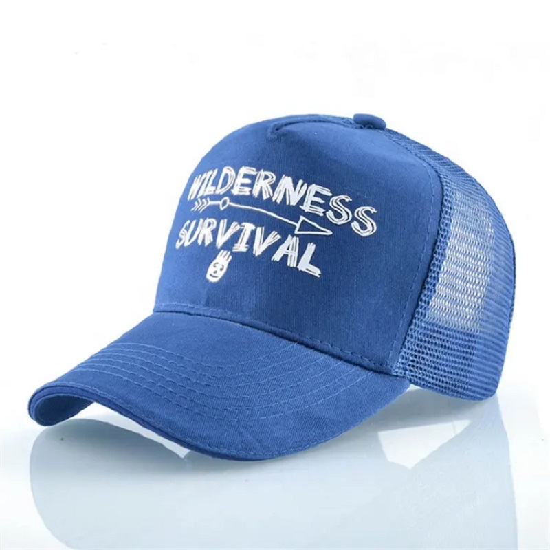 Anpassad tryckt gul bomulls mocka broderi strukturerat 6 panelmask kepsar baseball cap trucker hatt