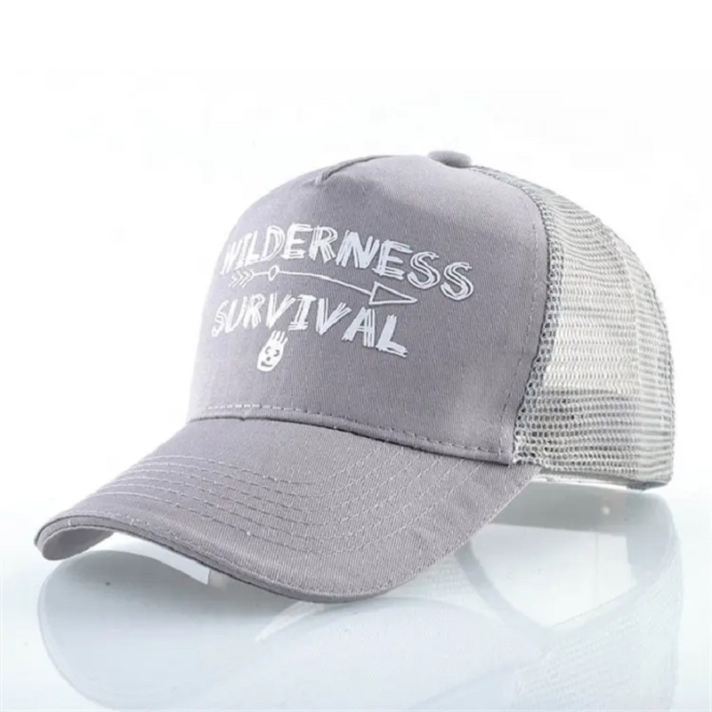 Anpassad tryckt gul bomulls mocka broderi strukturerat 6 panelmask kepsar baseball cap trucker hatt