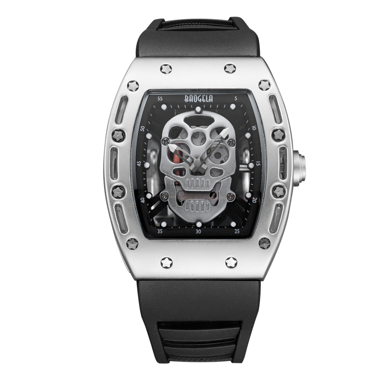 Mode Skull Men Quartz Watch Baogela Creative Dial Watch for Men Clock Gold Life Waterproof Men Watches Sports Style 1612