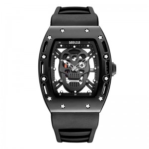 Mode Skull Men Quartz Watch Baogela Creative Dial Watch for Men Clock Gold Life Waterproof Men Watches Sports Style 1612