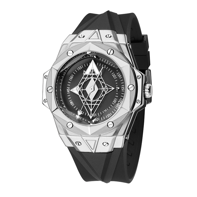 Baogela Ny lyxig toppmärke kvartsklockor män gummi remmar militär sport armbandsur man vattentät titta relogios masculino 22601