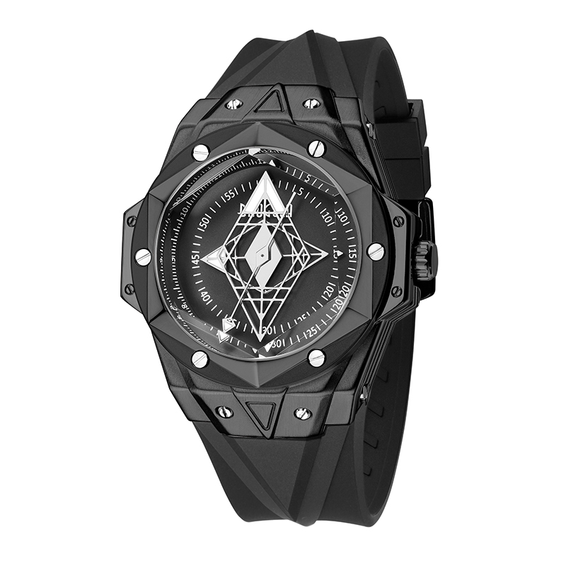 Baogela Ny lyxig toppmärke kvartsklockor män gummi remmar militär sport armbandsur man vattentät titta relogios masculino 22601