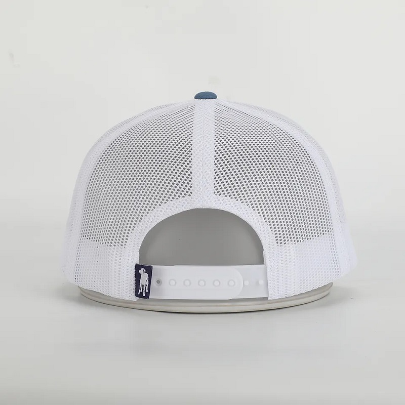 Anpassad högkvalitativ 6 Panel Richardson 112 Cap Style Cotton Structured Mesh Trucker Hat With Leather Patch